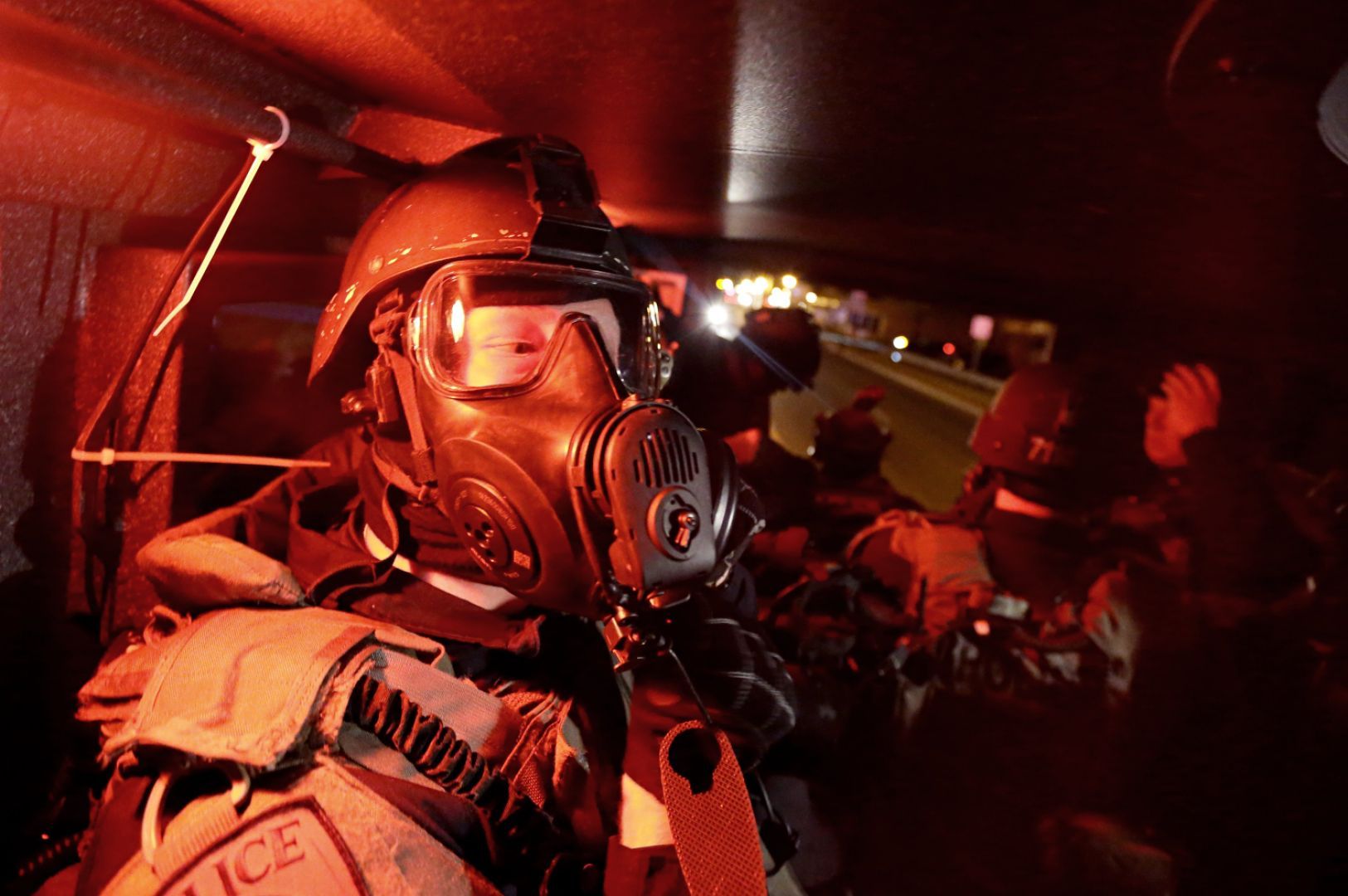 St. Louis County Police respond to crowds after grand jury announcement